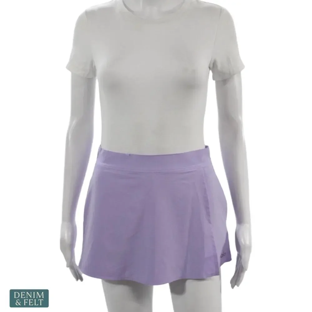 ALO Yoga Lavender Tenniscore Skort Pilates Athleisure Golf Skirt Built In Shorts